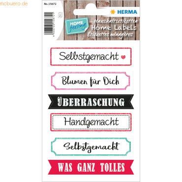 10 x HERMA Sticker Home -Überraschung- beglimmert von Herma