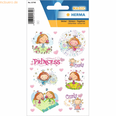 10 x HERMA Sticker Prinzessin Curly von Herma