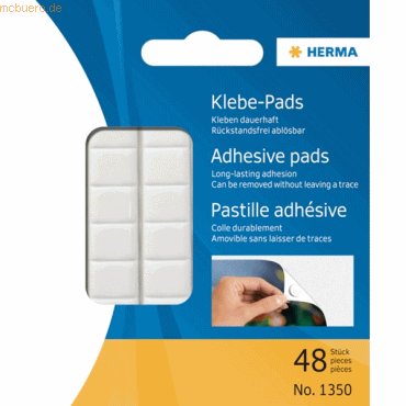 12 x Herma Klebepads weiß VE=15 Stück von Herma