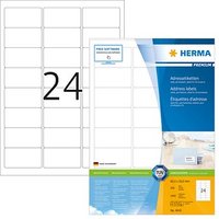 2.400 HERMA Adressetiketten 4645 weiß 63,5 x 33,9 mm von Herma