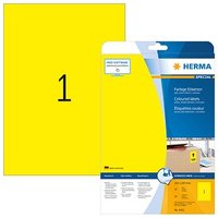 20 HERMA Etiketten 4421 gelb 210,0 x 297,0 mm von Herma