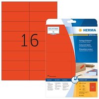 320 HERMA Etiketten 4552 rot 105,0 x 37,0 mm von Herma