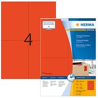 400 HERMA Etiketten 4397 rot 105,0 x 148,0 mm von Herma