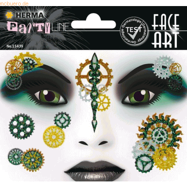 5 x Herma Sticker Face Art Steampunk Marie von Herma