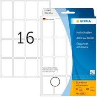 384 HERMA Movables Etiketten 10613 weiß 25,0 x 40,0 mm von Herma