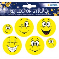 HERMA reflektierende Aufkleber Smiley, 6 Etikett von Herma