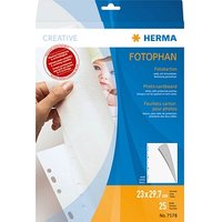 HERMA Fotokarton Fotoblätter weiß 250 g/qm 25 Blatt von Herma