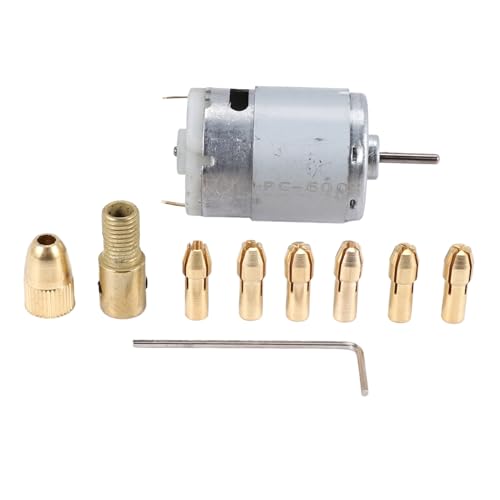 Hermosiey 1 Stück Dc 12 V 500Ma Mini Motor Mit 6 Stücke 0,5-3,2Mm Bohren Spannzangen Elektrische Pcb Werkzeug Set von Hermosiey