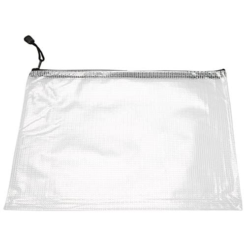 Hermosiey 12 StüCke ReißVerschluss Aktentasche A4 ReißVerschluss Gittergewebe Tasche Brettspiel Aufbewahrungstasche PVC Aktentasche BüRobedarf Aufbewahrungstasche (34CMx24CM) von Hermosiey