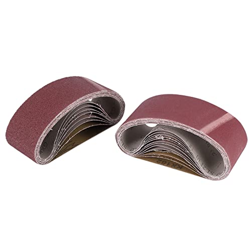 Hermosiey 20 StüCke 3X18 Schleif Band Schleif BäNder Band Schleifer Papier (Je 3, 60, 80, 120, 150, 240, 400 KöRnungen, 2 Von 40 KöRnungen) für Band Schleifer von Hermosiey