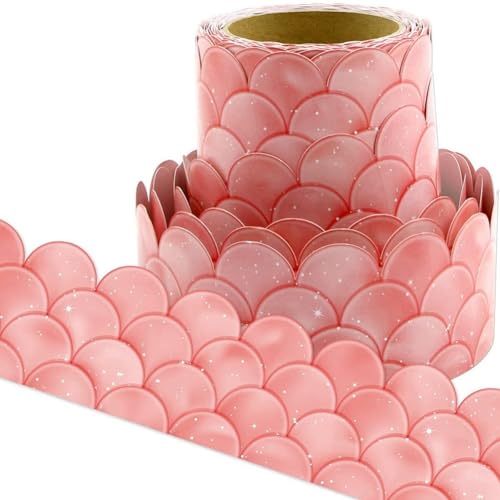 Hermosiey 20M Ombre Rosa Jakobsmuscheln Bulletin Board Borders Regenbogen Gerade Grenzen Klassenzimmer oder Hause Schule Dekoration von Hermosiey