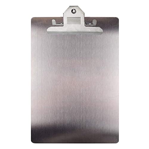 Hermosiey Akten Ordner Metall Zwischenablage A4 Rostfreier Stahl Klemme Brett Organizer Binder Board MenüSchiene für BüRo Schule Lehren von Hermosiey