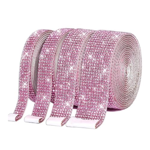 Hermosiey Selbstklebendes Diamantband in Rolle, Glitzerband, Handgefertigt, DIY-Geschenkdekoration, Hochzeitsbedarf, Kosmetik, Vasendekoration C von Hermosiey