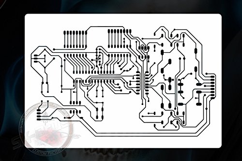 Herterich Products | Airbrush Schablone | Schaltkreis Leiterplatte Elektronik Stencil | Hochwertige Mylarfolie | Lösemittelbeständig | Tattoo und Graffiti Vorlage von Herterich Products