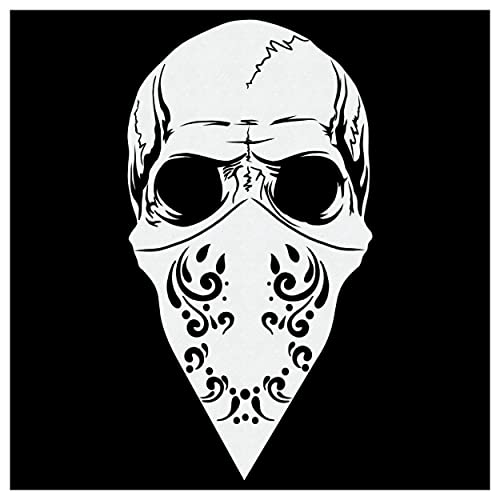 Herterich Products Airbrush Schablone Totenkopf Skull Gangster | Graffiti und Tattoo Stencil | Wiederverwendbar & Lösungsmittelresistent | Mylar 0,1-0,2 cm | Für Sprays, Acryl & Airbrush von Herterich Products