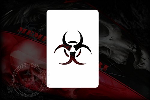 Herterich Products Airbrush Schablone für Biohazard Biologische Gefährdung | Tattoo und Graffiti Stencil Vorlage | Präzises Design | Wiederverwendbar und Lösemittelresistent von Herterich Products