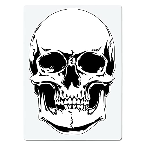 Herterich Products Airbrush Schablone für Skull Totenkopf | Tattoo und Graffiti Stencil Vorlage | Präzises Design | Wiederverwendbar und Lösemittelresistent von Herterich Products