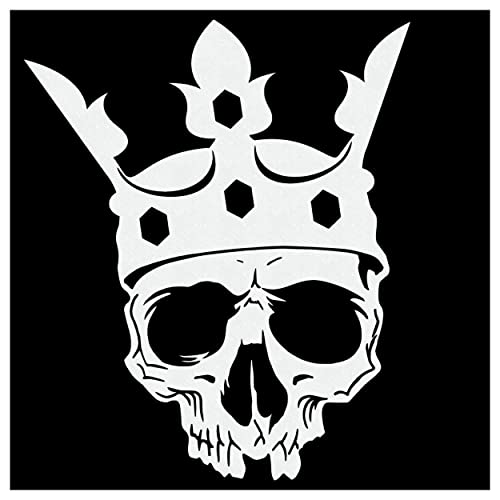 Herterich Products Airbrush Schablone Totenkopfkönig King Skull | Tattoo & Graffiti Stencil Vorlage | Wiederverwendbar & Lösungsmittelresistent | Mylar 0,1-0,2 cm | Für Airbrush & Sprays von Herterich Products