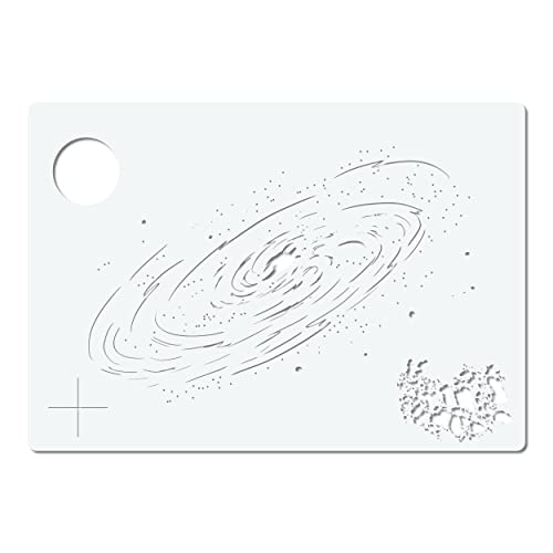 Herterich Products Airbrush Schablone für Weltraum Galaxy | Tattoo und Graffiti Stencil Vorlage | Präzises Galaxie-Design | Wiederverwendbar und Lösemittelresistent von Herterich Products