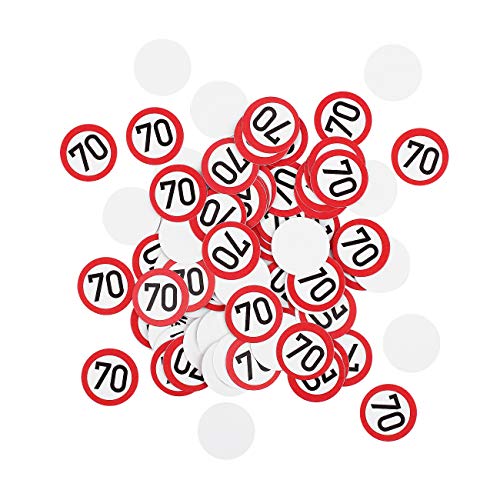 Herz & Heim® Personalisiertes Konfetti Streudeko zum Geburtstag mit Namen - 440 Stück 70. Geburtstag von Herz & Heim