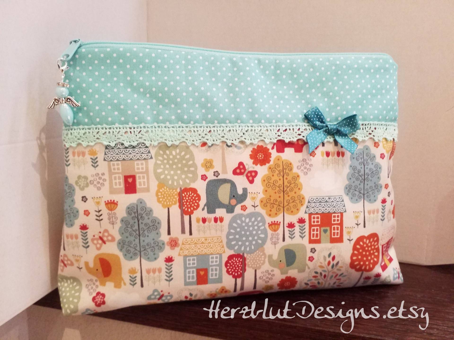 Windeltasche/Kulturtasche + Name von HerzblutDesigns