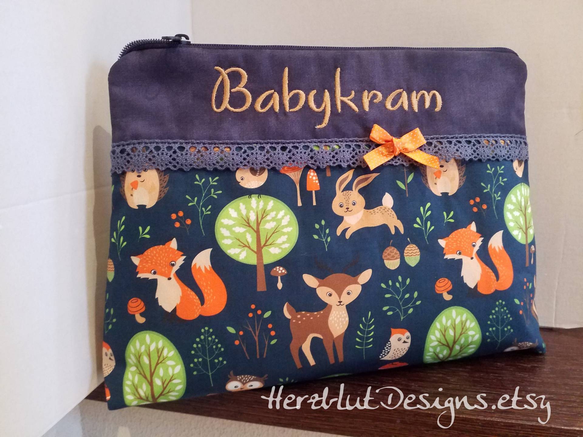 Windeltasche/Kulturtasche + Name von HerzblutDesigns