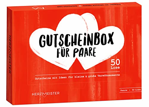 Geschenk für Paare - 50 tolle Gutscheine mit Ideen und Überraschungen für Paare - Geschenk für Männer und Frauen zum Jahrestag, Geburtstag und Hochzeitstag - Gutscheinbox für unvergessliche Momente von Herzmeister