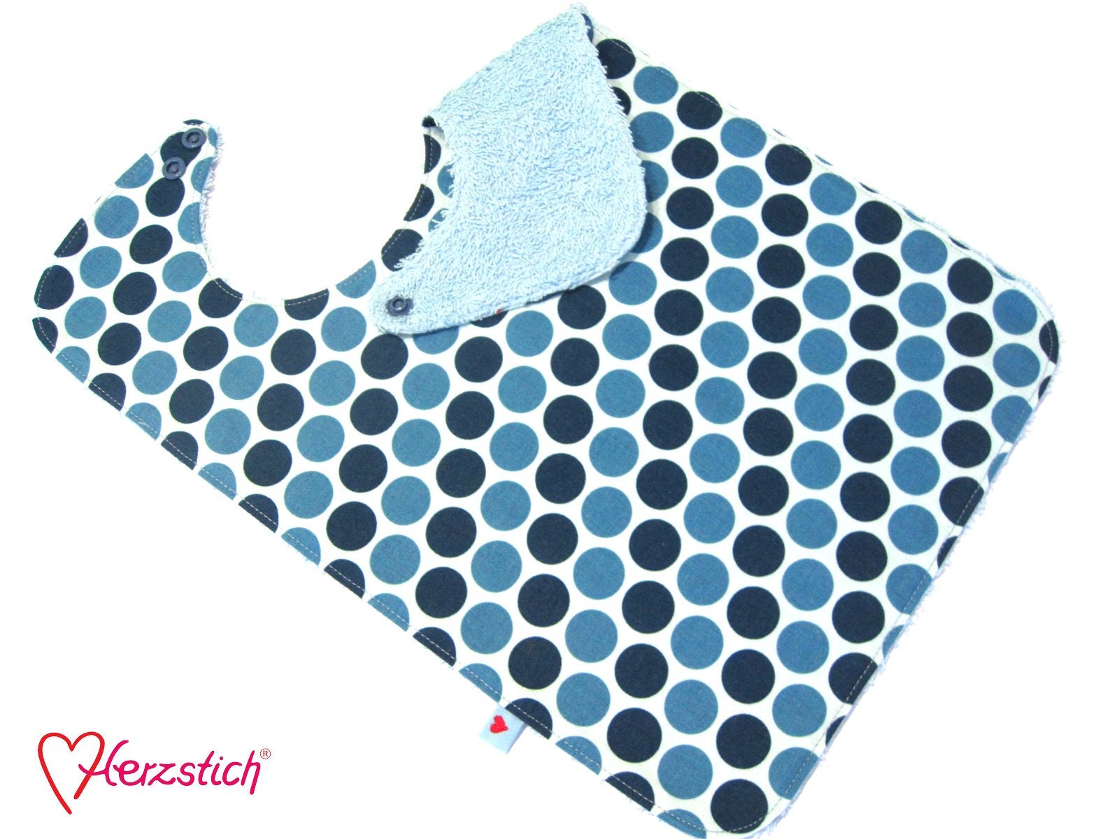 Lätzchen "Blue Dots" von Herzstich