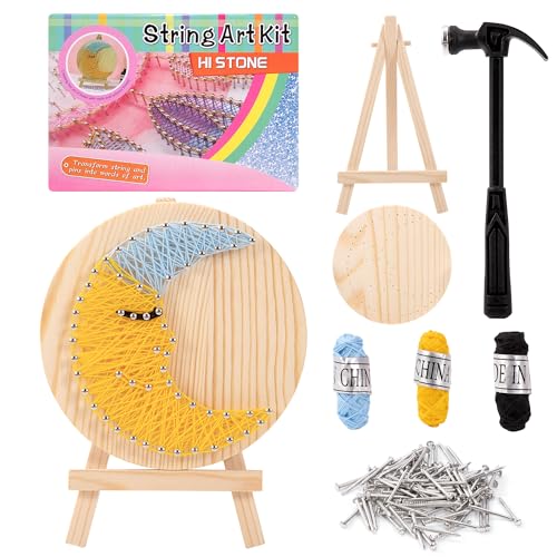 DIY String Art Kit Für Anfänger DIY Mond Craft Kit Nail String Art Kit für Erwachsene Kinder Wanddekorationen Einzigartiges Geschenk von Heveer