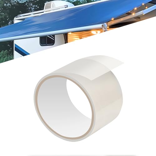 Heveer Zelt Klebeband Wasserdicht Zelt Reparaturband Transparentes Planenband Zelt Klebebänder für Sonnenschirm LKW Abdeckplane 5M*6CM von Heveer