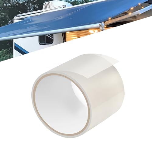 Heveer Zelt Klebeband Wasserdicht Zelt Reparaturband Transparentes Planenband Zelt Klebebänder für Sonnenschirm LKW Abdeckplane 5M*8CM von Heveer