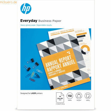 Hewlett Packard HP Everyday Business Laser-Papier - A4, glänzend, 120 von Hewlett Packard