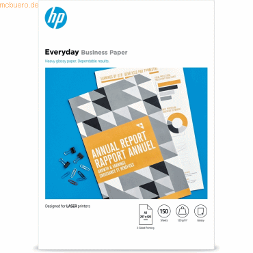 Hewlett Packard HP Everyday Business Laser-Papier - A3, glänzend, 120 von Hewlett Packard