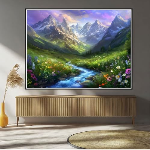 Diamond Painting Berg Diamond Painting Kinder Landschaft Diamant Bilder, 5D DIY Diamant Kunst Malerei Mosaik Bastelset Erwachsene Kreuzstich Stickerei Set Deko Wohnzimme, Geschenke 30x40cm B-147 von Hewuiwea