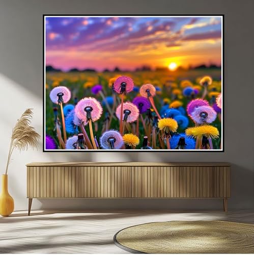 Diamond Painting Blume Diamond Painting Kinder Sonnenuntergang Diamant Bilder, 5D DIY Diamant Kunst Malerei Mosaik Bastelset Erwachsene Kreuzstich Stickerei Set Deko Wohnzimme, Geschenke 20x30cm B-108 von Hewuiwea