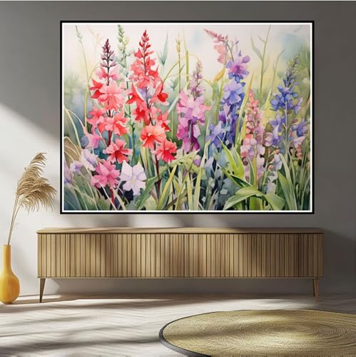 Diamond Painting Erwachsene Blume Diamond Painting Einfachheit Diamant Painting Bilder Groß XXL 90x120cm, DIY 5D Diamant Malerei mit Komplett Zubehör Embroidery Set Crystal Art Home Dekor B-459 von Hewuiwea