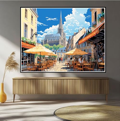 Diamond Painting Erwachsene Landschaft Diamond Painting Wolke Diamant Painting Bilder Groß XXL 60x90cm, DIY 5D Diamant Malerei mit Komplett Zubehör Embroidery Set Crystal Art Home Dekor B-529 von Hewuiwea