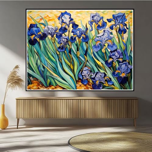 Diamond Painting Erwachsene Orchidee Diamond Painting Abstrakt Diamant Painting Bilder Groß XXL 60x90cm, DIY 5D Diamant Malerei mit Komplett Zubehör Embroidery Set Crystal Art Home Dekor B-533 von Hewuiwea