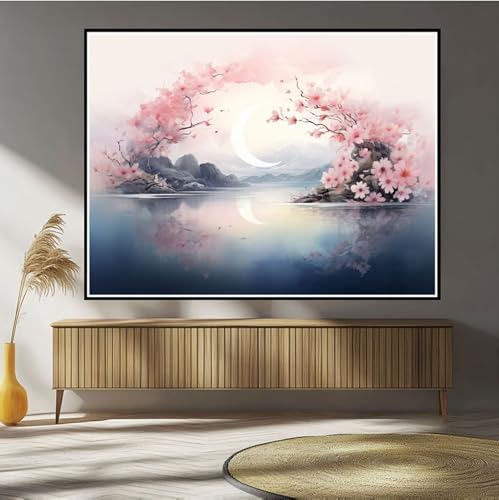 Diamond Painting Japan Diamond Painting Kinder Mond Diamant Bilder, 5D DIY Diamant Kunst Malerei Mosaik Bastelset Erwachsene Kreuzstich Stickerei Set Deko Wohnzimme, Geschenke für Frauen 30x50cm B-131 von Hewuiwea