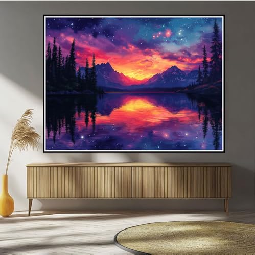 Diamond Painting Sonnenuntergang Diamond Painting Kinder Baum Diamant Bilder, 5D DIY Diamant Kunst Malerei Mosaik Bastelset Erwachsene Kreuzstich Stickerei Set Deko Wohnzimme, Geschenke 20x30cm B-6 von Hewuiwea