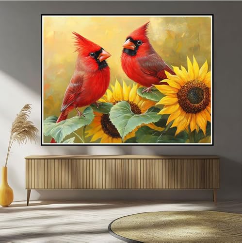 Diamond Painting Vogel Diamond Painting Kinder Blume Diamant Bilder, 5D DIY Diamant Kunst Malerei Mosaik Bastelset Erwachsene Kreuzstich Stickerei Set Deko Wohnzimme, Geschenke für Frauen 20x30cm B-61 von Hewuiwea