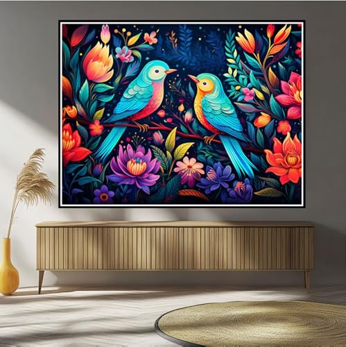 Diamond Painting Vogel Diamond Painting Kinder Blume Diamant Bilder, 5D DIY Diamant Kunst Malerei Mosaik Bastelset Erwachsene Kreuzstich Stickerei Set Deko Wohnzimme, Geschenke für Frauen 20x30cm B-60 von Hewuiwea