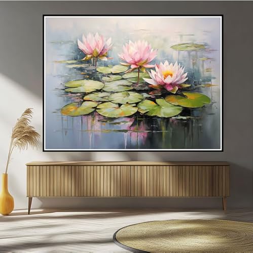 Hewuiwea Diamond Painting Lotus Diamond Painting Kinder Retro Diamant Bilder, 5D DIY Diamant Kunst Malerei Mosaik Bastelset Erwachsene Kreuzstich Stickerei Set Deko Wohnzimme, Geschenke 20x30cm B-536 von Hewuiwea