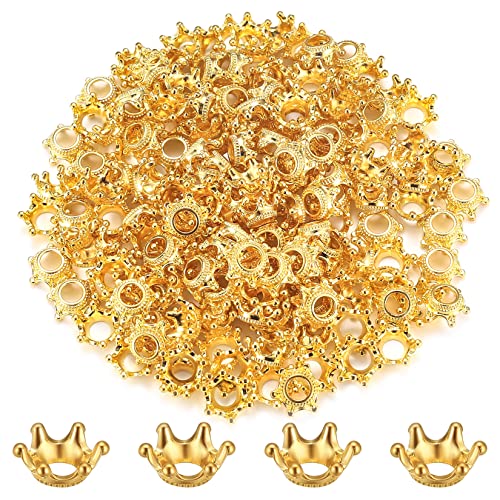 HexinYigjly 180 Stück Mini Kronen Deko, kleine goldene Kronen, Tischdeko Kronen Charms, Kronen Streudeko zum Basteln DIY für Hochzeit Schmuckherstellung Anhänger Geschenk Krone von HexinYigjly