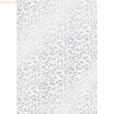 10 x Heyda Transparent-Papier 50x70cm 115g/qm Roma silber von Heyda