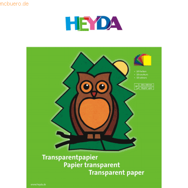25 x Heyda Transparentpapier 24,5x34cm 40g/qm VE= 10 Blatt von Heyda