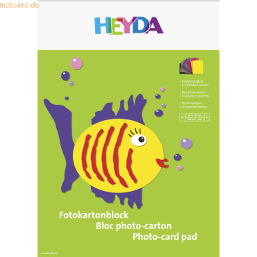 5 x Heyda Fotokarton A3 300g/qm 10 Blatt sortiert von Heyda