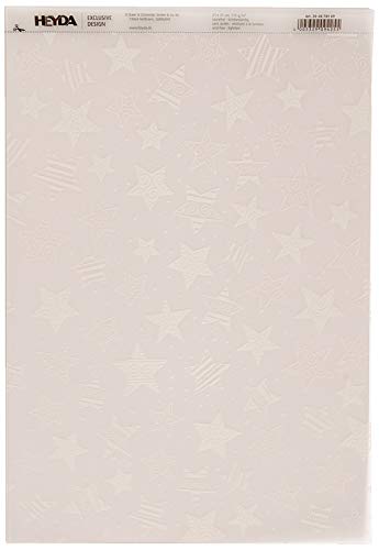 HEYDA 1026369951 25X Transparentpapier A4 CC Stern ws, MDF von Heyda