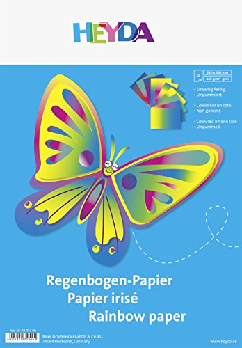 HEYDA Bastelmappe Regenbogenpapier, (B)230 x (H)330 mm VE = 1 von Heyda