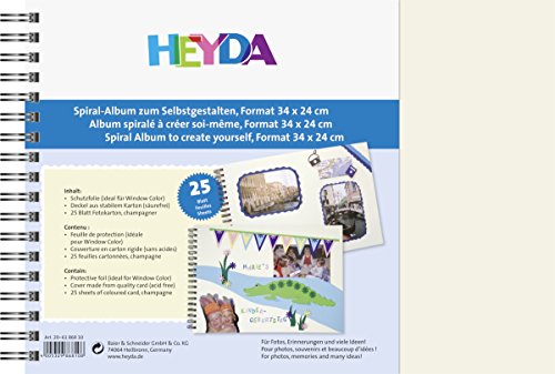 HEYDA Scrapbook-Album, 240 x 340 mm, champagner von Heyda
